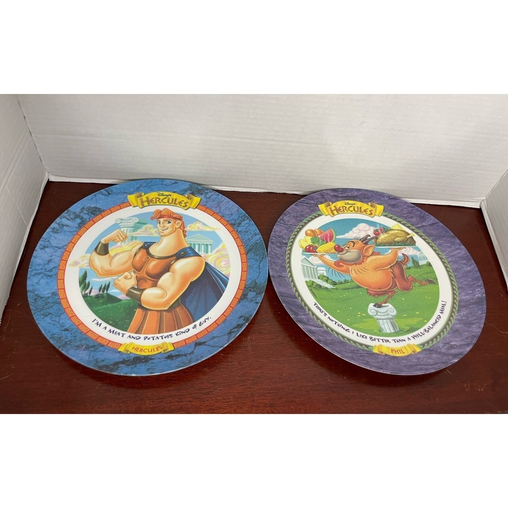 Vintage 1997 Disney McDonalds Hercules And Phil 9.5" Collectors Melamine Plate